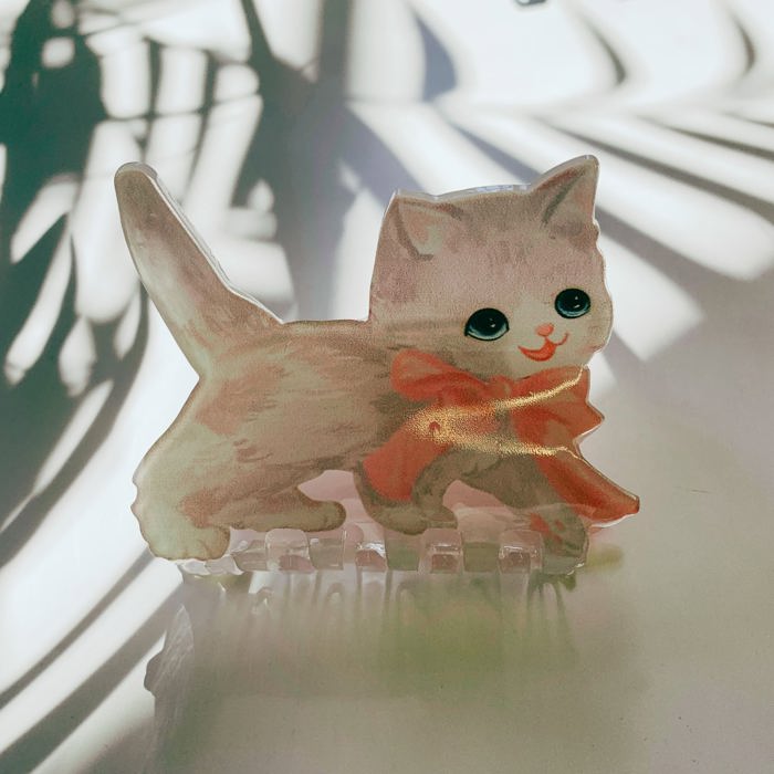 Vintage Kitten Small Hair Claw | Hair Accessories Cat Claw Clip 