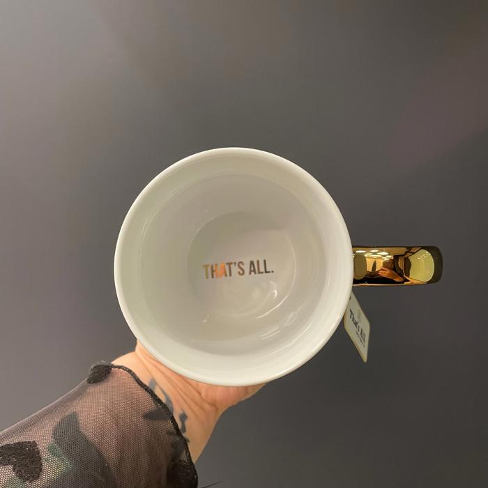 We'll Always Be Best Friends (You Know Too Much) Mug Gold Handle | Stoneware Coffee Tea Cup | 16oz