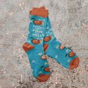  Woke Up Fine As Hell Socks in Blue | Orange Juice Illustration