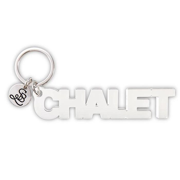 Chalet Acrylic Word Keychain | Stylish & Giftable Key Accessory