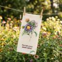 You Bet Your Sweet Aster Mothers Day Flower Pun Embroidered Tea and Dish Towels | Novelty Kitchen Hand Towels