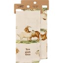  Animal Puns Embroidered Tea and Dish Towels | Linen Novelty Kitchen Towels