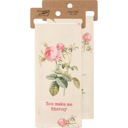  Mothers Day Flower Pun Embroidered Tea and Dish Towels | Novelty Kitchen Hand Towels