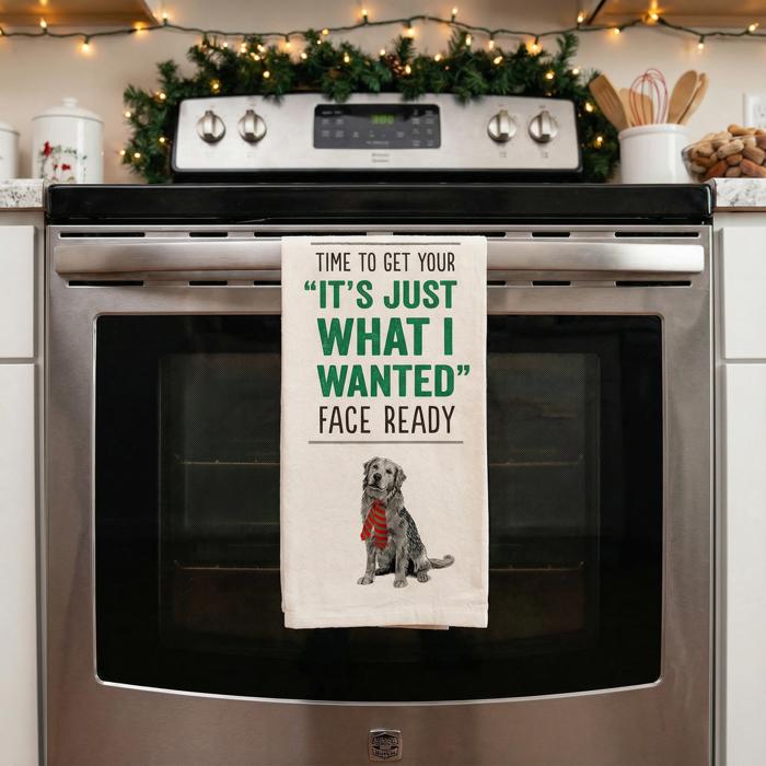 Your Just What I Wanted Face Dog Kitchen Towel | Hand Tea Dish Cloth | 18" x 26"