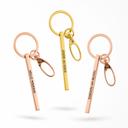  Gold Bar Skinny Keychains - Metal Quote Key Holder