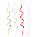  Mod Party Swirl Cake Candles - 16 Pieces | Skinny Birthday Candles 5.5 Tall"