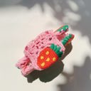  Strawberry Granny Square Hair Claw | Claw Clip Grandmothers Mothers Gift