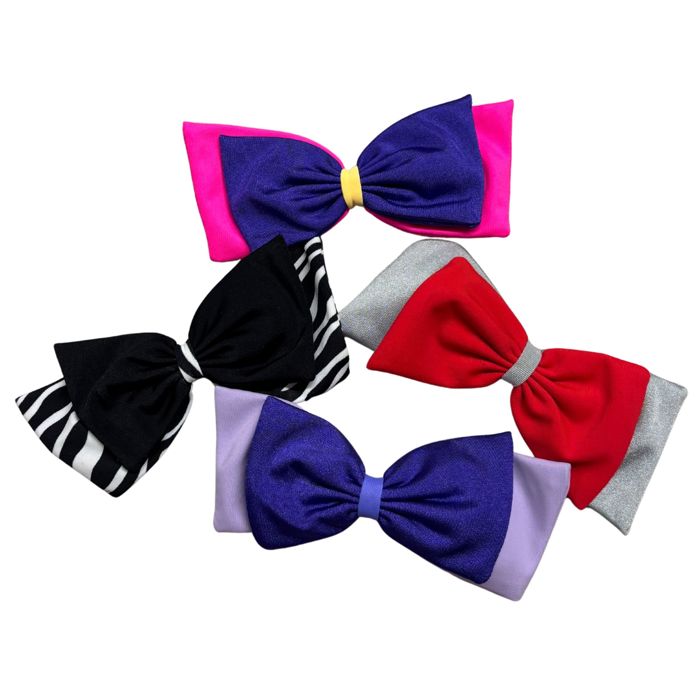 Pom Bow Hair Clips | Nylon Alligator Clips Hair Accessory [4 Styles]