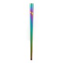  Set of 2 Pairs Holographic Rainbow Chopsticks in Stainless Steel