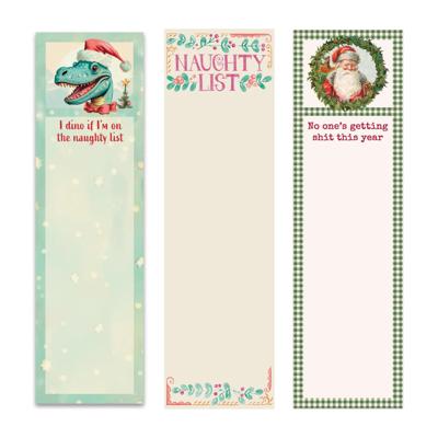 Christmas Fridge Notepads with Magnet Backs | Stocking Stuffer Holiday Memo Pads
