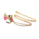  Wanderlust Camera Necklace in Pink and Gold