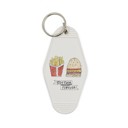  Together Forever Burger and Fries Motel Style Illustrated Keychain