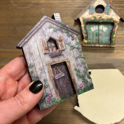 Mini Fairy Door | 4" Tall Faux Faerie Elf Door Outdoor Garden Decor