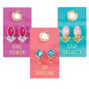  Sparkly Gemstone Earrings in Leather Tags | Gifts for Her