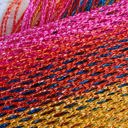  Shimmer Mesh Pride Scarf Wrap in Rainbow Stripe | Unisex Summer Shawl LGBTQ Pride