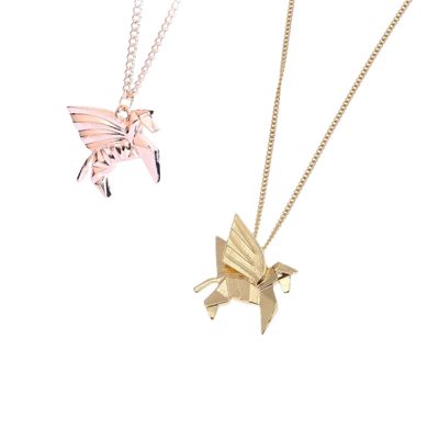 Pegasus Geometric Pendant Necklace 