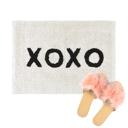  XOXO Bath Mat | Soft Cotton Indoor Rug | 20" x 30"