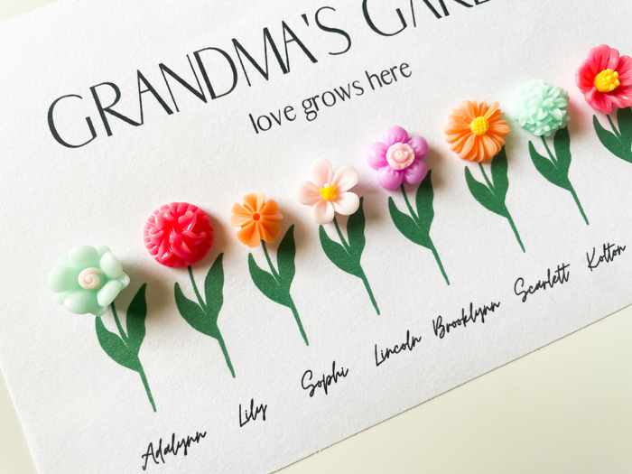 Grandma's Garden Personalized Mini Magnet Set