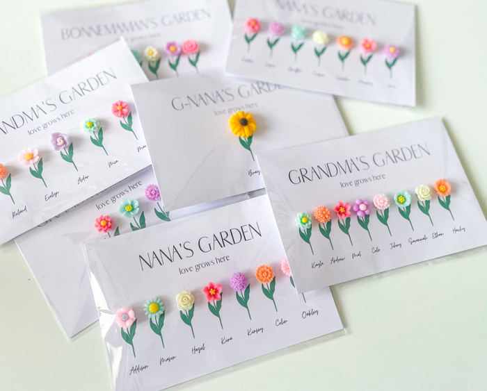 Grandma's Garden Personalized Mini Magnet Set