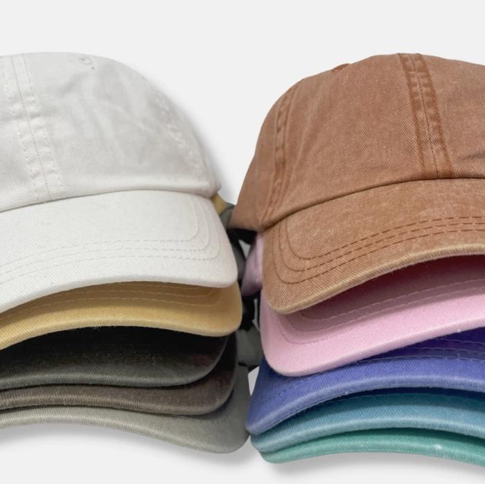 Floral Initial Embroidered Caps