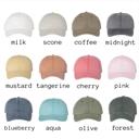 Milk Floral Initial Embroidered Caps