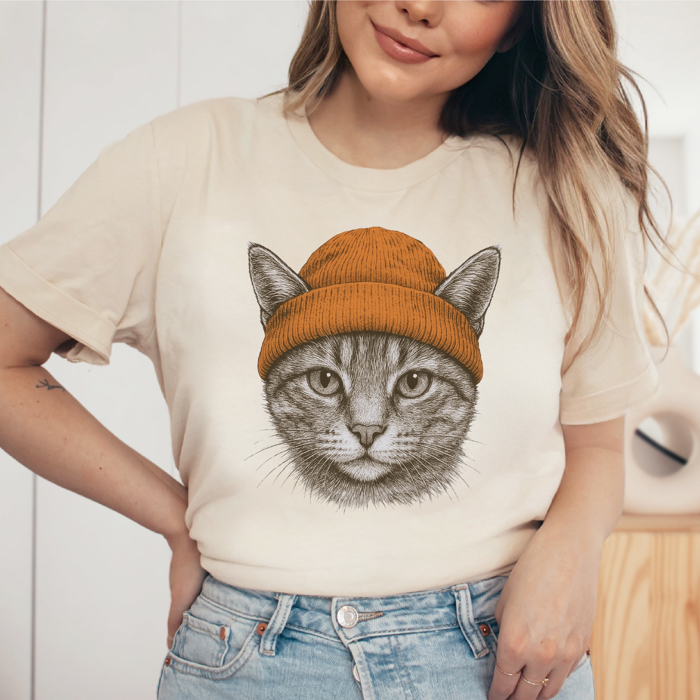 Retro Style Cute Animals In Beanies Graphic Tee, Nature Animal Shirt, Toddler Through Adult Sizes