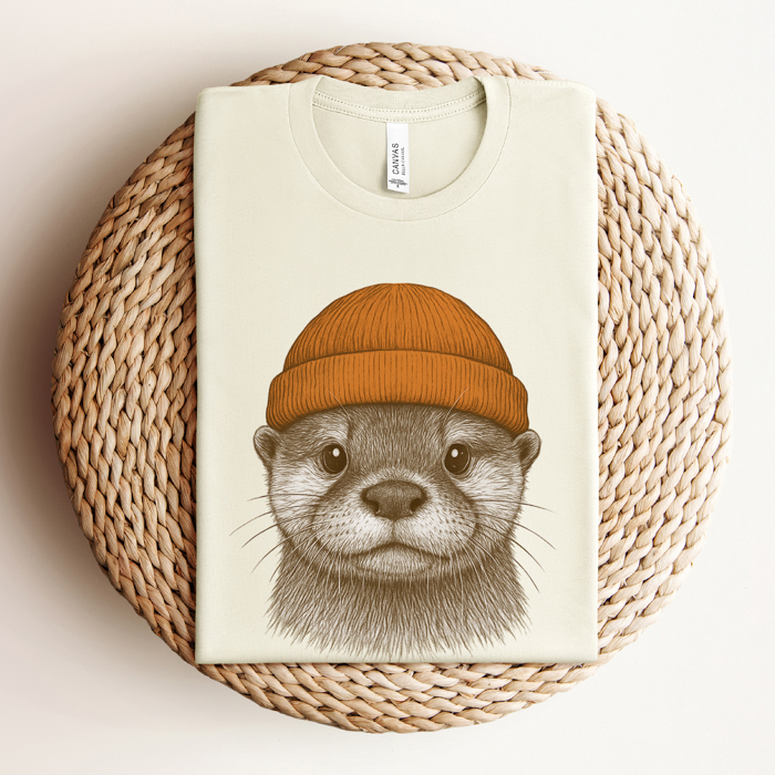 Retro Style Cute Animals In Beanies Graphic Tee, Nature Animal Shirt, Toddler Through Adult Sizes