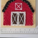  DIY String Art Country Barn Kit, Farmhouse Décor, Relaxing and Fun Craft, wall hanging, shelf art. Gift Idea! Activity for kids, teens & adults.