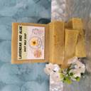 Fresh Floral 3 pack of Goat Milk Bar Soap, Includes 1 Wood Soap tray & 3 Soap Saver Bags, Homemade Soap for Sensitive skin.