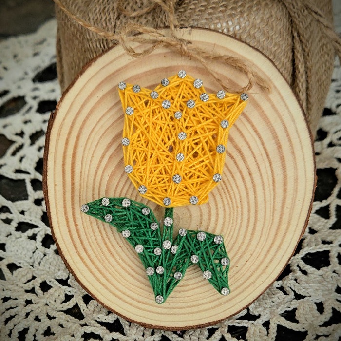 DIY String Art Flowers
