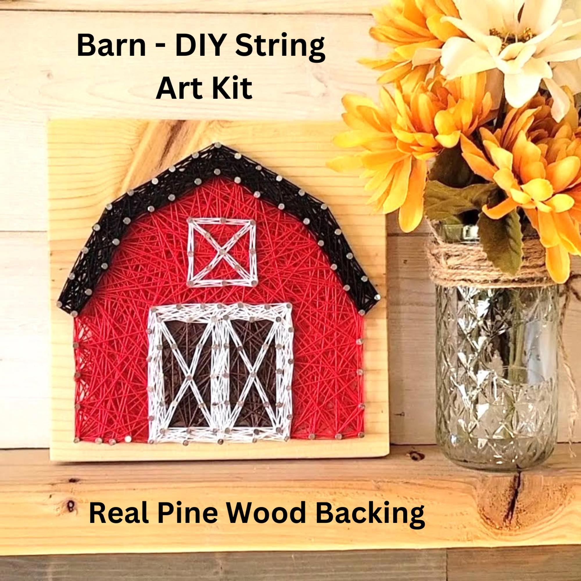 DIY String Art Country Barn Kit, Farmhouse Décor, Relaxing and Fun ...