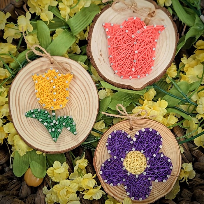 DIY String Art Flowers