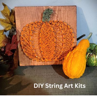 Pumpkin String Art Kit, DIY String Art kits, Home Décor, wall hanging, shelf art. Fall Craft, Great gift Idea for older kids, teens and adults. Country Home crafts!