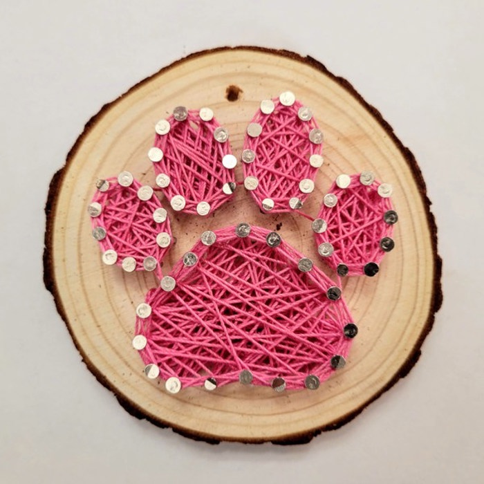 DIY String Art Kits for Dog Lovers! 4 pattern options: Dog face, Dog silhouette, Bone and pawprint. Crafts for Kids, Teens and Adults. Fun Family Activities. DIY Crafts!