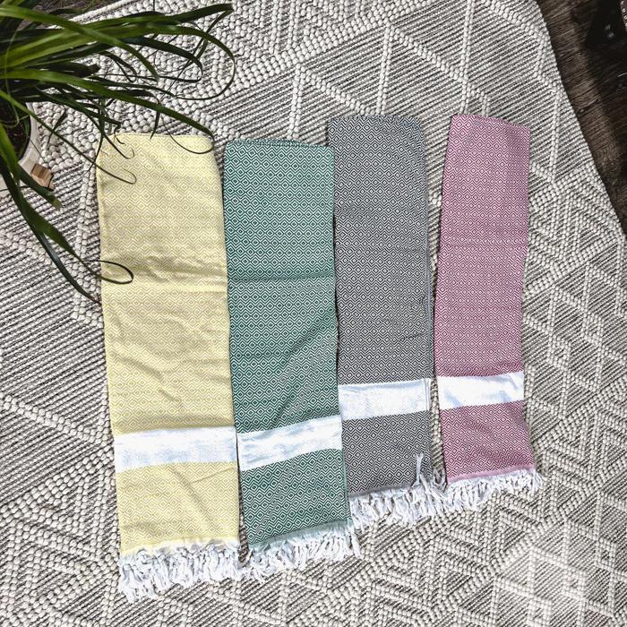 Turkish Cotton Towels Oversized, Large Decorative Throw Towels with Bamboo Tassels