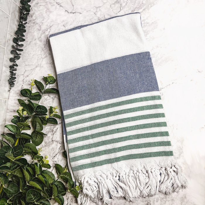 Turkish Cotton Towels Oversized, Large Decorative Throw Towels with Bamboo Tassels