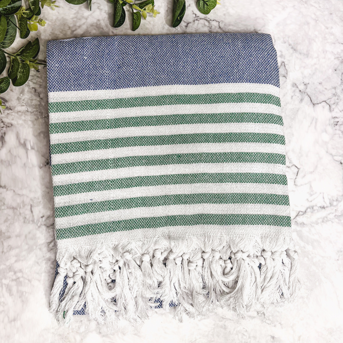 Turkish Cotton Towels Oversized, Large Decorative Throw Towels with Bamboo Tassels
