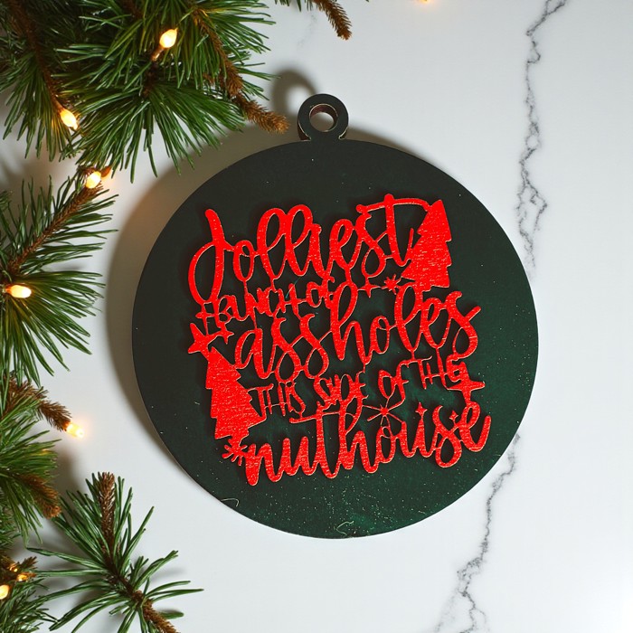 Handmade Wooden Christmas Ornaments, Farm Fresh Christmas Tree Holiday Home Decor, Unique Hanging Christmas Tree Decorations