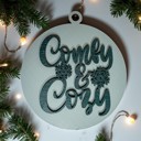 Comfy & Cozy Handmade Wooden Christmas Ornaments, Farm Fresh Christmas Tree Holiday Home Decor, Unique Hanging Christmas Tree Decorations