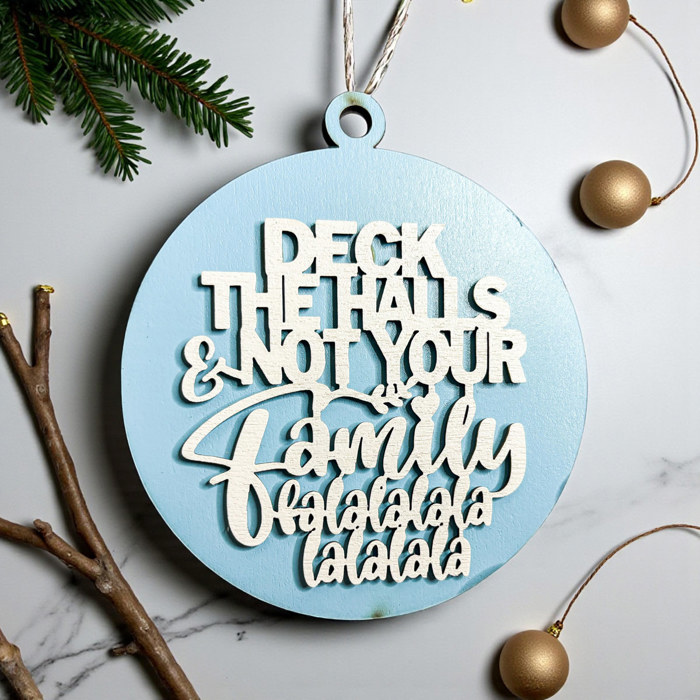 Handmade Wooden Christmas Ornaments, Farm Fresh Christmas Tree Holiday Home Decor, Unique Hanging Christmas Tree Decorations