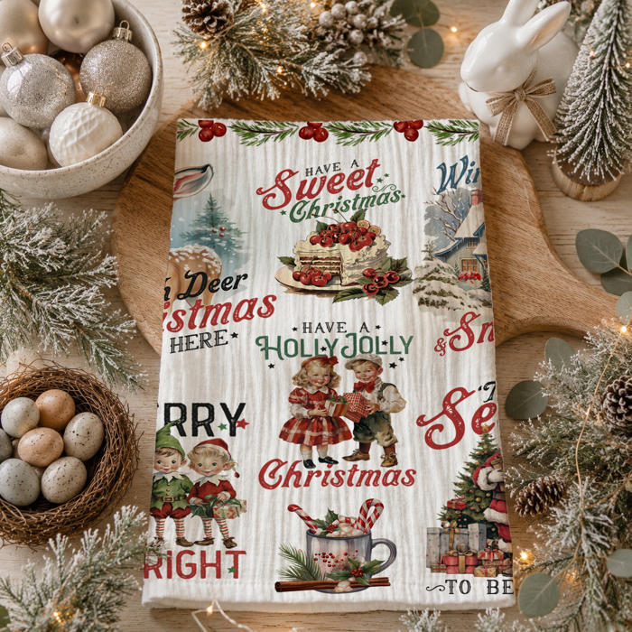 Candy Cane Christmas Themed Kitchen Decor – Peppermint Towel