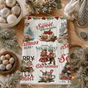 Vintage Christmas Candy Cane Christmas Themed Kitchen Decor – Peppermint Towel