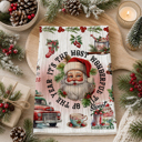 Vintage Christmas Candy Cane Christmas Themed Kitchen Decor – Peppermint Towel
