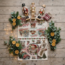 Vintage Christmas Candy Cane Christmas Themed Kitchen Decor – Peppermint Towel