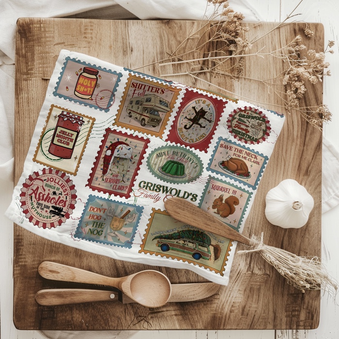 Candy Cane Christmas Themed Kitchen Decor – Peppermint Towel