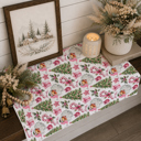 Pink Santa Trees Candy Cane Christmas Themed Kitchen Decor – Peppermint Towel