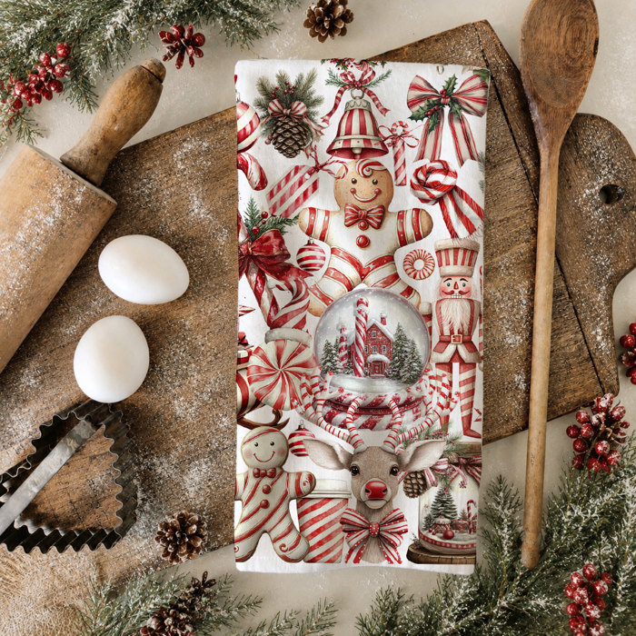 Candy Cane Christmas Themed Kitchen Decor – Peppermint Towel