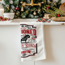 Old Fashioned Candy Cane Christmas Themed Kitchen Decor – Peppermint Towel