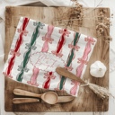 Merry Bright Coquette Candy Cane Christmas Themed Kitchen Decor – Peppermint Towel