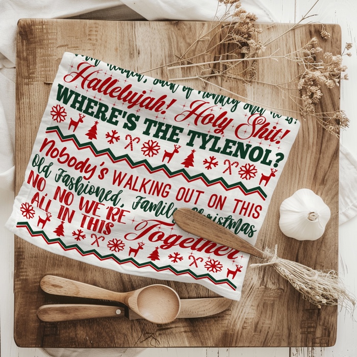 Candy Cane Christmas Themed Kitchen Decor – Peppermint Towel